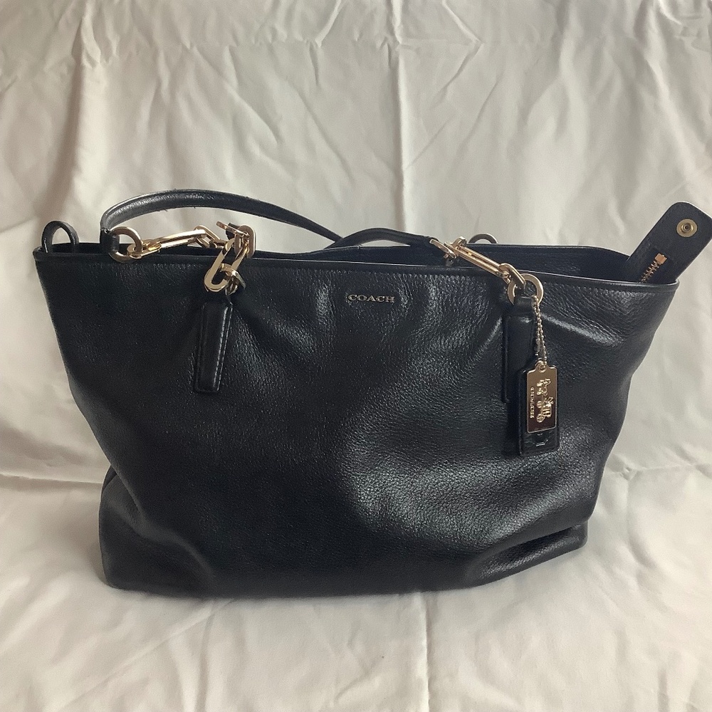 Coach Madison Leather East West Tote Handbag Purse